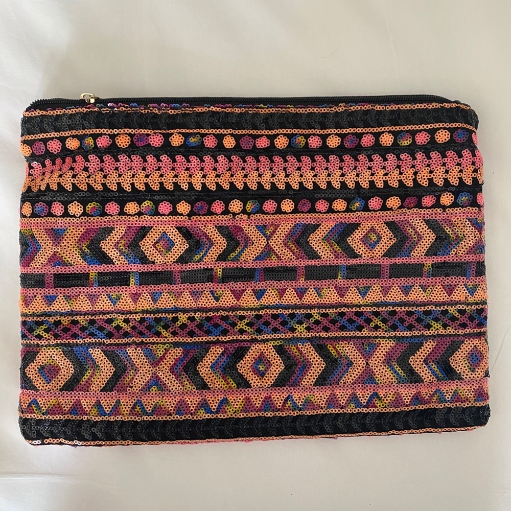 Multicolor Sequin Clutch - image 2